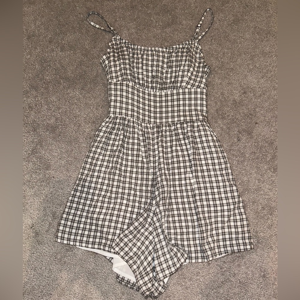 Hollister plaid romper